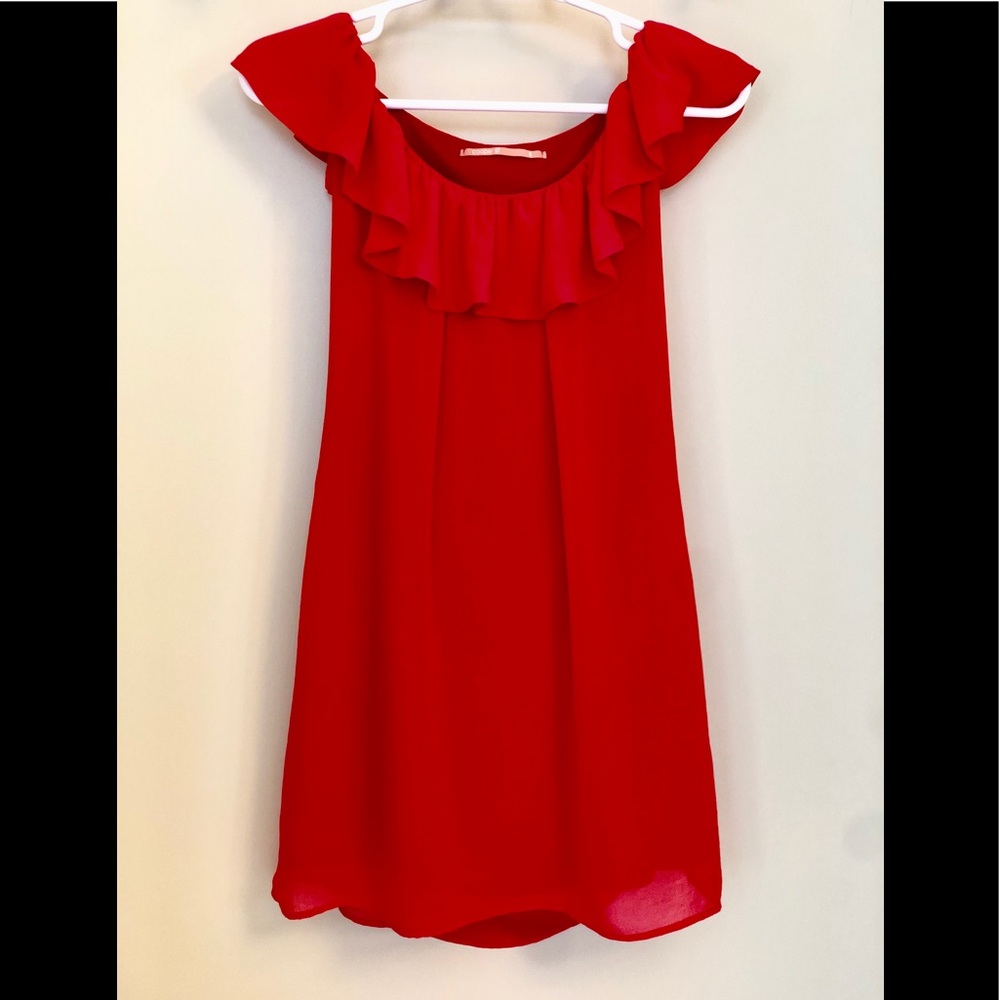 Cooper St Australia red off-shoulder dress size 4